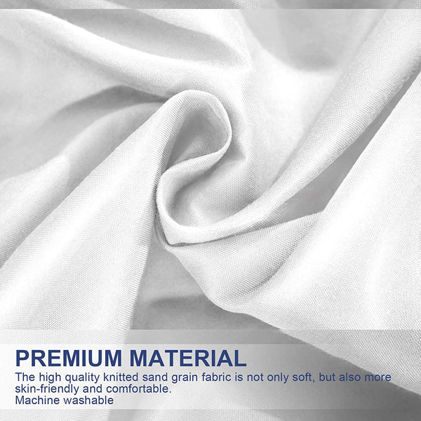 Wrap Around White Bed Skirts 15 Inch Drop with Elastic No Top Cover Dust Ruffles Queen-King Size - kuogo