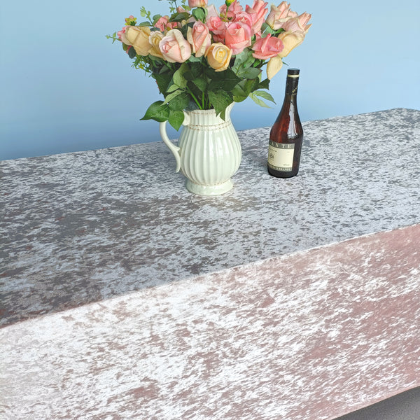 6FT Rectangular Crushed Velvet Table Cover