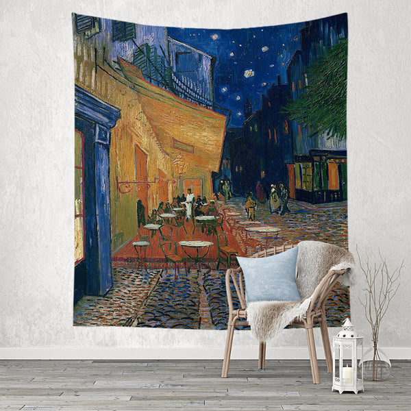 Oil Painting Art works Print Hanging Cloth Wall Tapestries Home Decoration Background