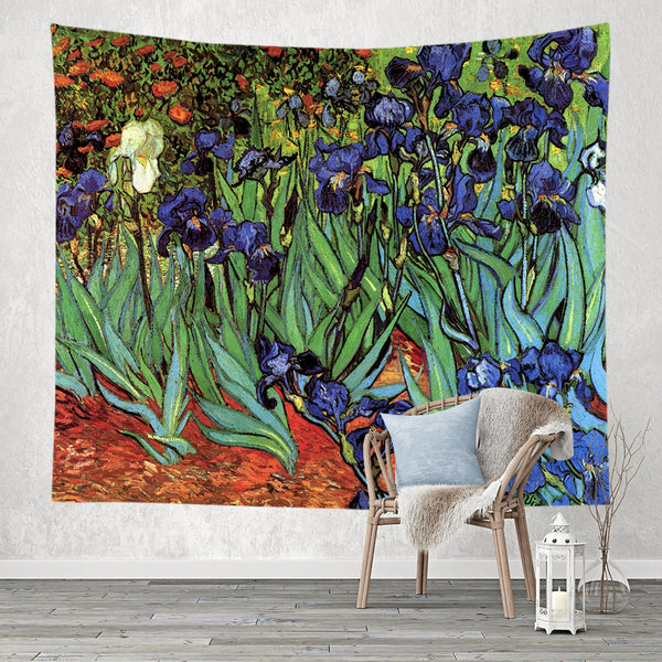 Oil Painting Art works Print Hanging Cloth Wall Tapestries Home Decoration Background