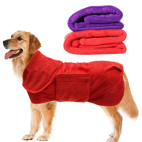 Microfibre Fast Drying Super Absorbent Dog Bath Robe Towel