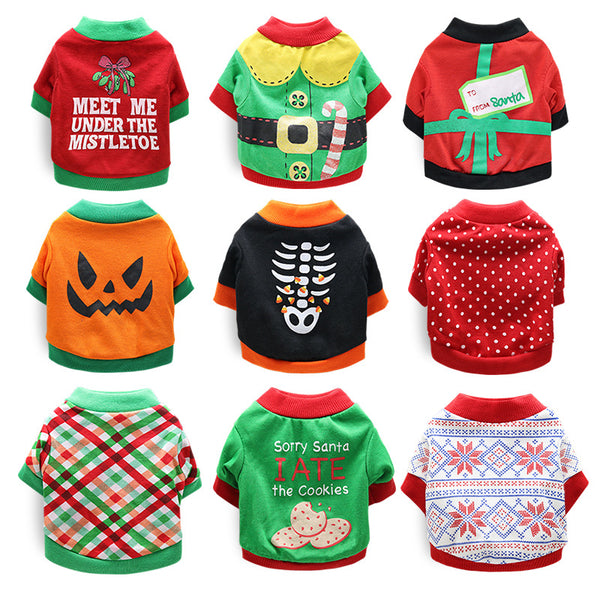 Halloween Pet Clothes Thicken Cotton T-shirt