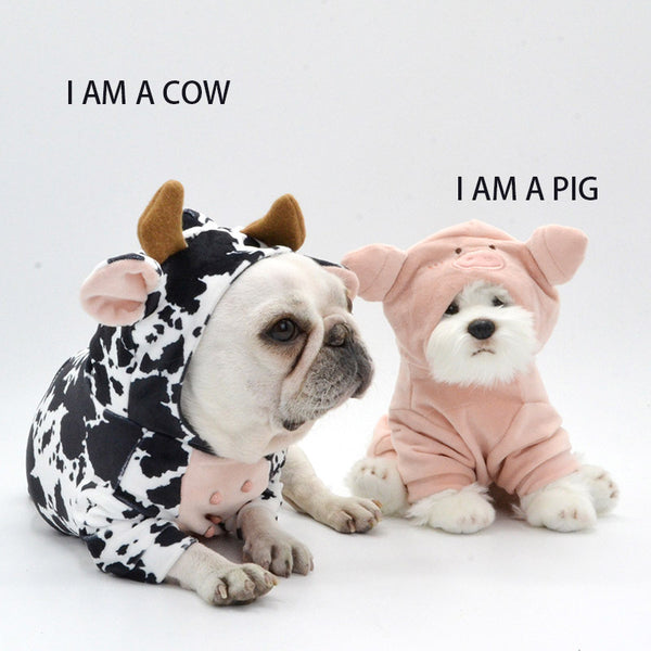 Halloween Pet Clothes Cow Hoodies