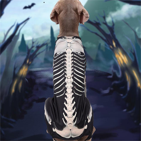 Pet Dog Halloween Clothes Skeleton Dog Costumes