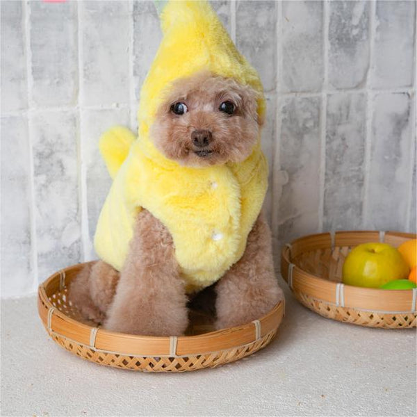 Halloween Pet Clothes Plush Banana Costume