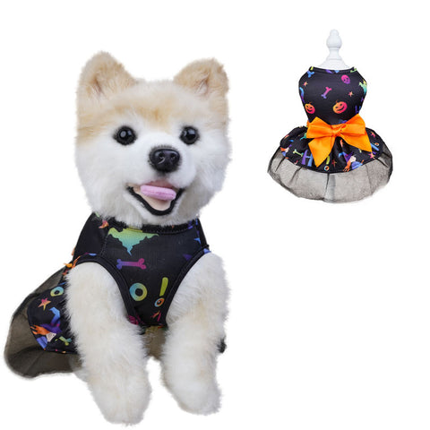 Halloween party skull dog dress