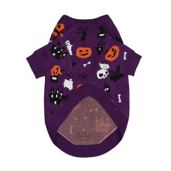 Halloween Pet Clothes Purple Sweater