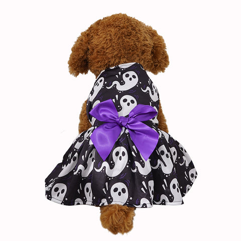 Halloween Pet Dog Clothes Pumpkin Vest Skirt