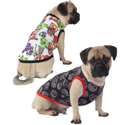 Halloween Pet Clothes Skull Printed Vest