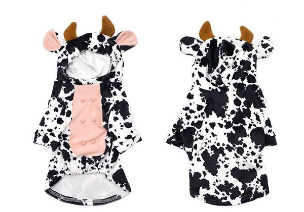 Halloween Pet Clothes Cow Hoodies