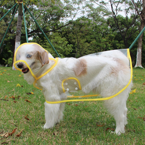 Clear Vinyl Pet Dog Raincoat