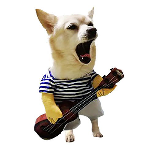 Funny Pet Clothes Guitarist Costume