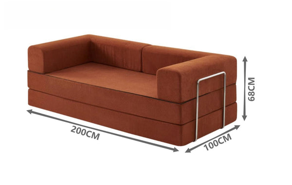 Modern Orange Velvet Fabric Small Space Home Living Room Furniture Sectional Vacuum Packing Compress Sofa Set for Apartment