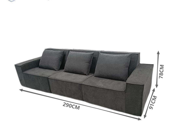 Vacuum Packing Modern Fabric Design Sectional Compressed Sofa Set Living Room Furniture for Home 3 Seater