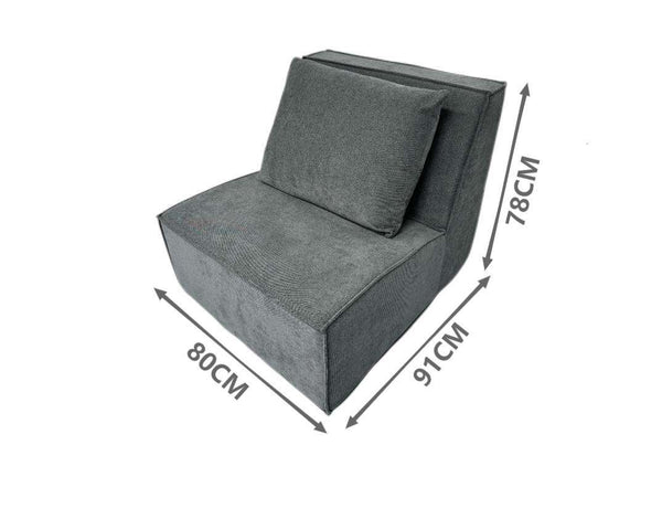 Vacuum Packing Modern Fabric Design Sectional Compressed Sofa Set Living Room Furniture for Home 1-Seater