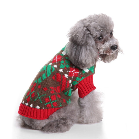 Christmas Knitted Turtleneck Dog Sweater