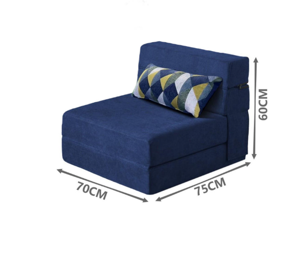 Design Modern Dark Blue Fabric Compression Compressed Sofa Couch Living Room Sofas Foldable Modular Sofa