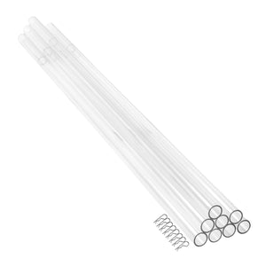 8 pcs Clear Acrylic Ceiling Drape Tube With Position Fastening Pins