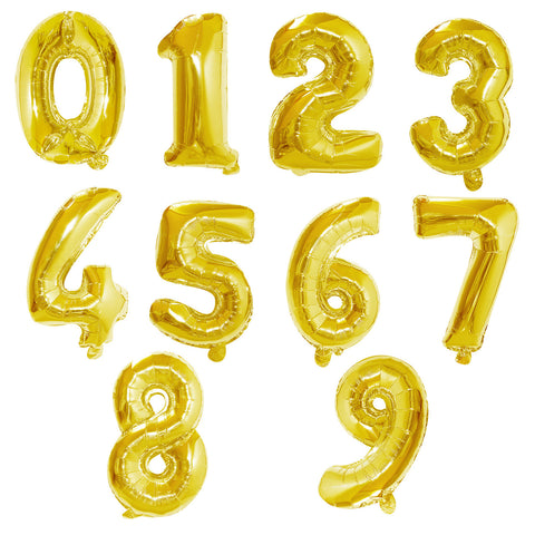 Large Foil Number Air-fill and Helium Balloons (0-9)