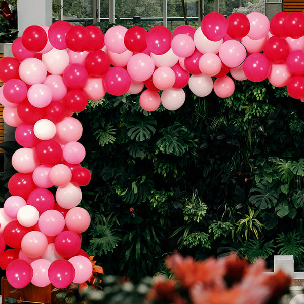 5m Latex Balloon Arch Kit - Rose Pink, Red, Orange, 90pcs