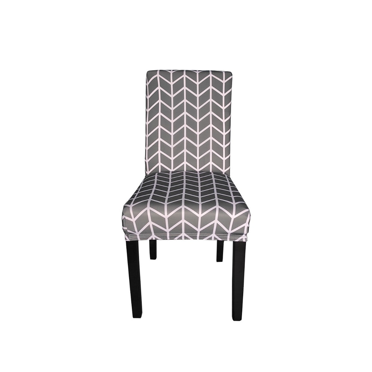 Short Spandex Geometric Patterned Printed Chair Cover(Design 13)