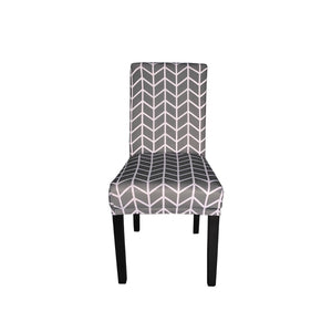 Short Spandex Geometric Patterned Printed Chair Cover(Design 13)