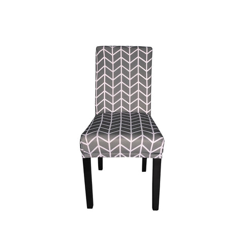 Short Spandex Geometric Patterned Printed Chair Cover(Design 13)