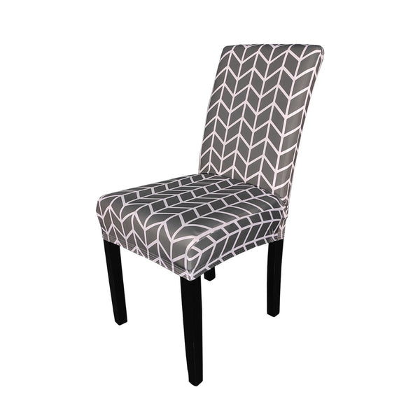 Short Spandex Geometric Patterned Printed Chair Cover(Design 13)