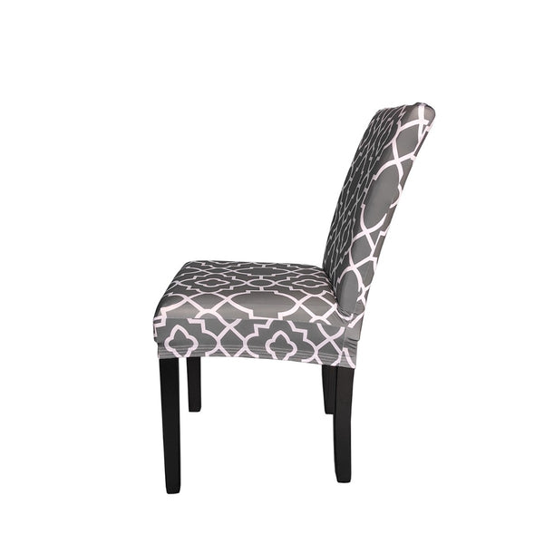 Short Spandex Geometric Patterned Printed Chair Cover(Design 13)