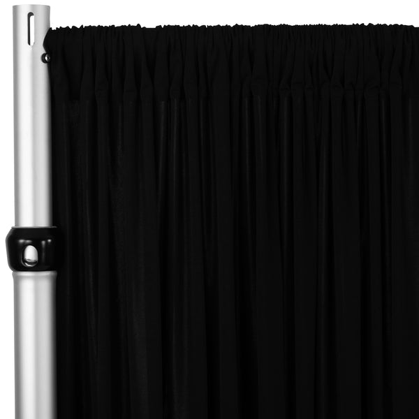 Spandex 4-way Stretch Drape Curtain 8ft H x 60" W - Black