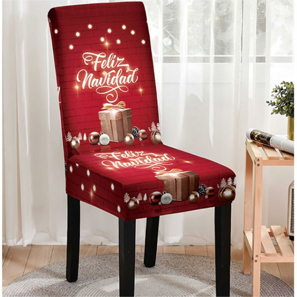 Christmas Printed Chair Cover (Design 7)