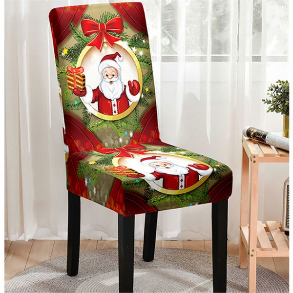 Christmas Cartoon Printed Chair Cover