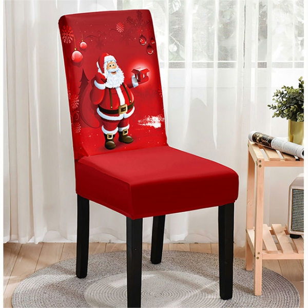 Christmas Cartoon Printed Chair Cover