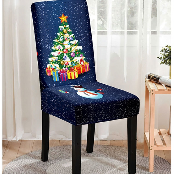 Christmas Cartoon Printed Chair Cover