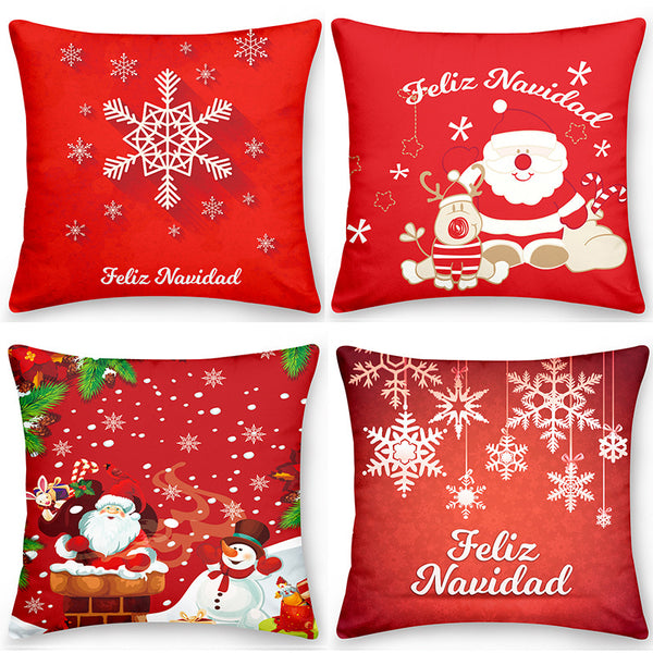 Christmas Cartoon Pattern Pillowcase