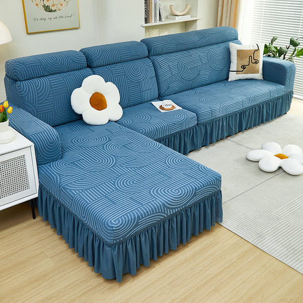 Jacquard Fleece Stretch Sofa Cover