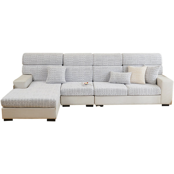 Short Plush Sofa Cover