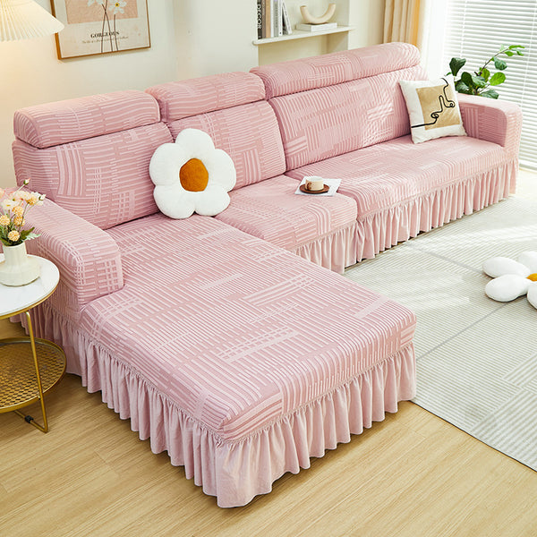 Jacquard Fleece Stretch Sofa Cover