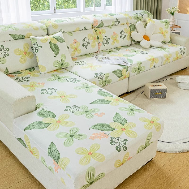 Printed Ice Silk Sofa Cover (Design 2)