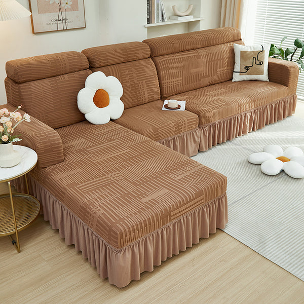 Jacquard Fleece Stretch Sofa Cover