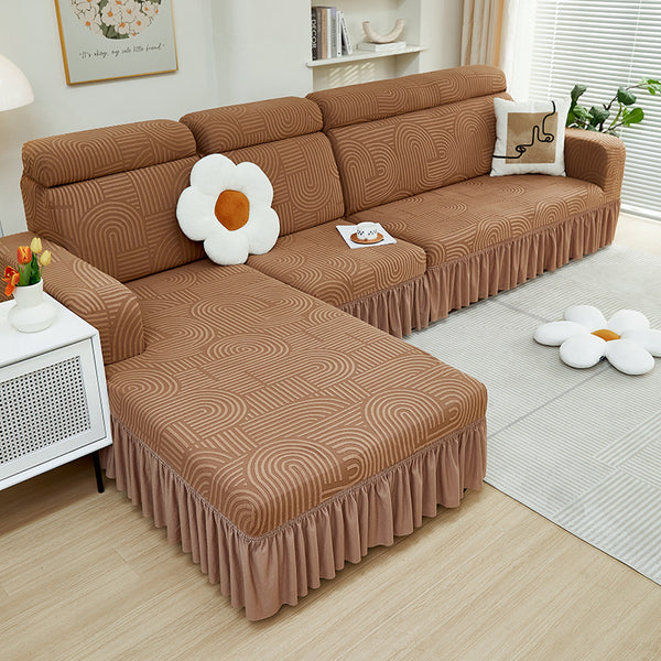 Jacquard Fleece Stretch Sofa Cover