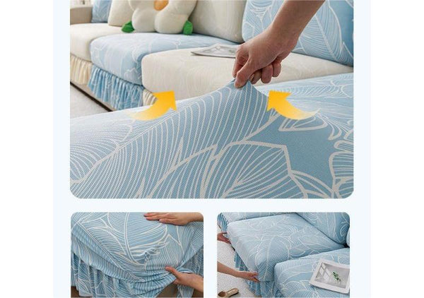 Feather Printed Sofa Cover