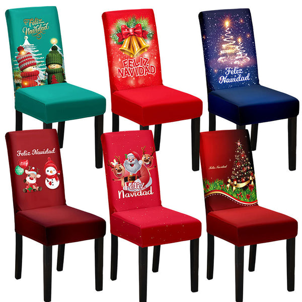 Christmas Printed Chair Cover (Design 6)