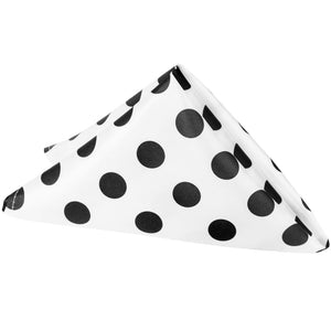 Polka Dot 20"x20" Satin Napkin - Black & White