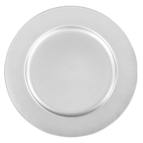 Plain Round 13" Charger Plates - Silver