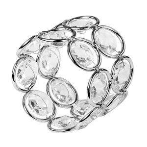 Crystal Napkin Ring - Silver