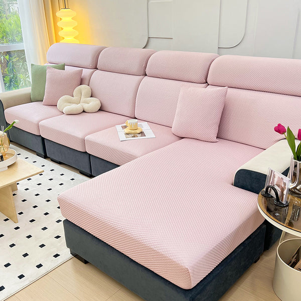 Solid Color Bean Fabric Sofa Cover