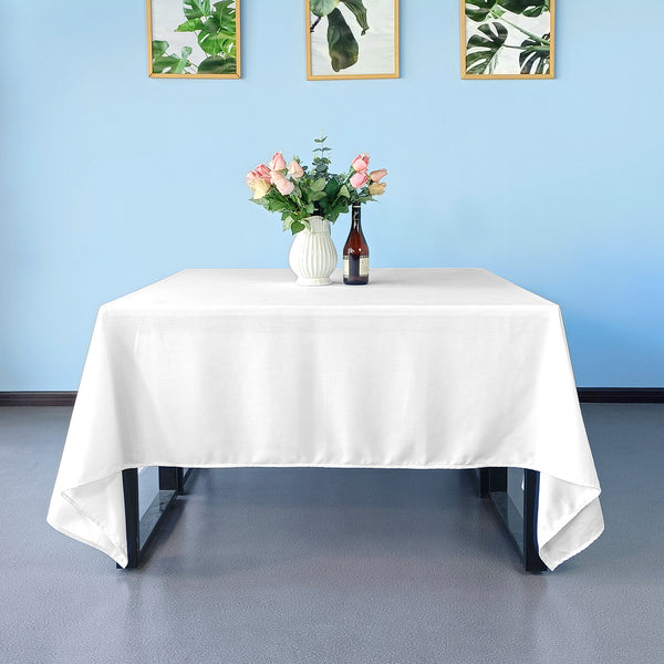 Square Spun Table Cloth - White