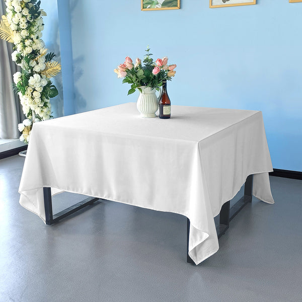 Square Spun Table Cloth - White