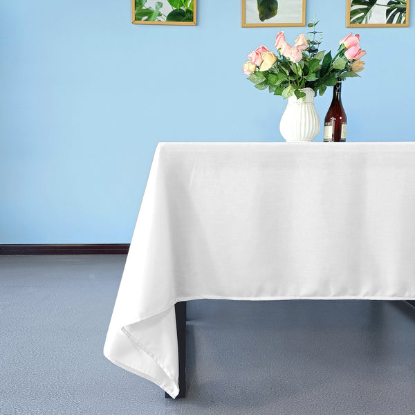 Square Spun Table Cloth - White